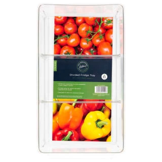 B&M Divided Fridge Storage Tray - 36.5 X 20.3 X 8.5cm 2 B&M Divided Fridge Storage Tray - 36.5 X 20.3 X 8.5cm - Image 2