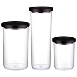 B&M Canister With Airtight Wooden Lid 1.7L -Comfort Home Store 394622 394623 394624 1 7l canister with black lid group 1