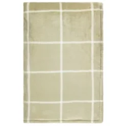 Winston Sage Check Sherpa Throw -Comfort Home Store 394950 winston sage check sherpa throw 2