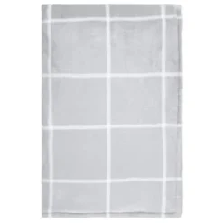 Winston Grey Check Sherpa Throw -Comfort Home Store 394978 winston grey check sherpa throw 3