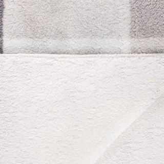 Grey Check Sherpa Throw 4 Grey Check Sherpa Throw - Image 4