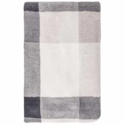 Grey Check Sherpa Throw 6 Grey Check Sherpa Throw -Comfort Home Store 395038 highland check sherpa throw 4