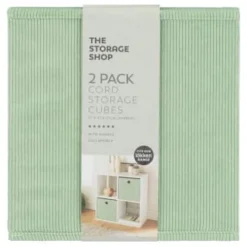 New Release -Comfort Home Store 395812 2pk lokken storage cubes sage