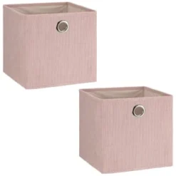 Lokken Cord Storage Cubes 2pk - Pink -Comfort Home Store 395813 2pk cord lokken storage cubes pink