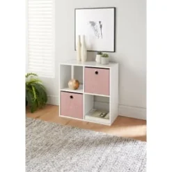 Lokken Cord Storage Cubes 2pk - Pink -Comfort Home Store 395813 2pk cord lokken storage cubes pink 4