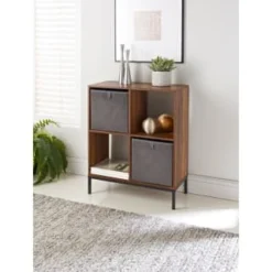 Lokken Velvet Storage Cubes 2pk - Grey -Comfort Home Store 395825 2pk velvet lokken storage cubes grey