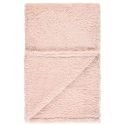 Simply Kids Teddy Throw - Light Pink -Comfort Home Store 400208 simply kids teddy rolled kids throw pink